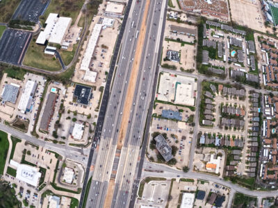 SH 121/183 at Forest Ridge Dr. looking east