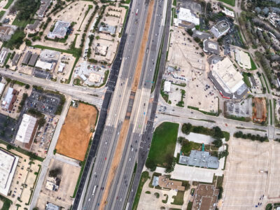 SH 121/183 at Central Dr. looking east