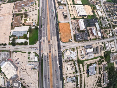 SH 121/183 at Central Dr. looking west