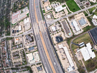 SH 121/183 at Forest Ridge Dr. looking east