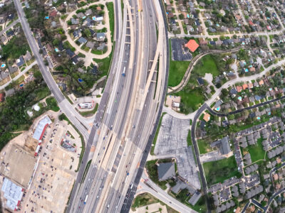 SH 121/183 at Bedford Rd. looking west