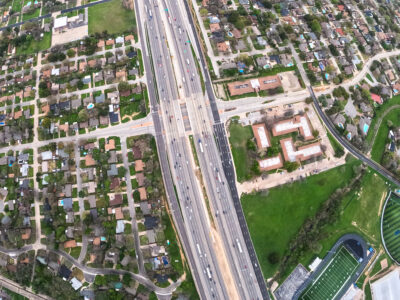 SH 121/183 at Norwood Dr. looking west