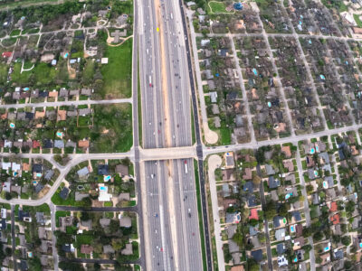 SH 121/183 at Hurstview Dr. looking west