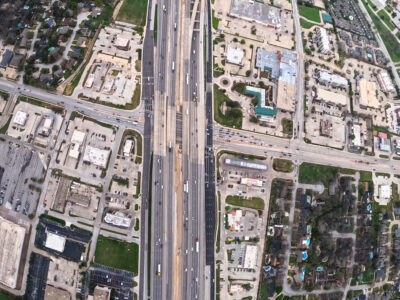 SH 121/183 at Precinct Line Rd. looking west