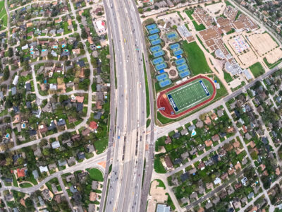 I-820 at Holiday Ln. looking west