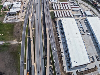 I-820 approaching Haltom Rd. looking east 