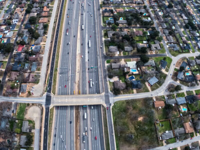SH 121/183 at Hurstview Dr. looking east 