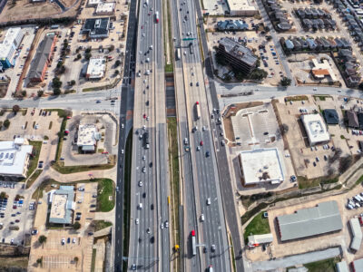 SH 121/183 at Forest Ridge Dr. looking east 
