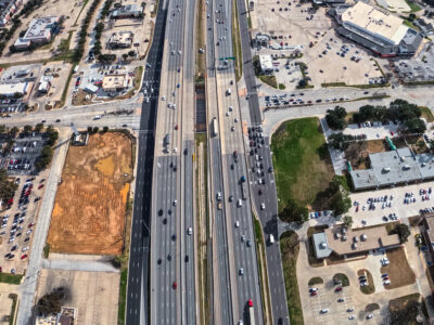 SH 121/183 at Central Dr. looking east 