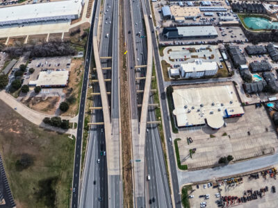 SH 121/183 approaching Industrial Blvd. looking east 