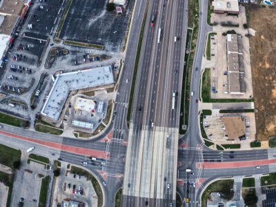 SH 121/183 at Westpark Way/ Murphy Dr. looking west.