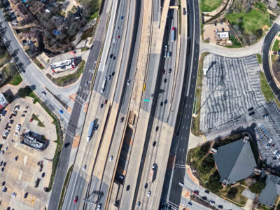 SH 121/183 at Bedford Rd.  looking west.