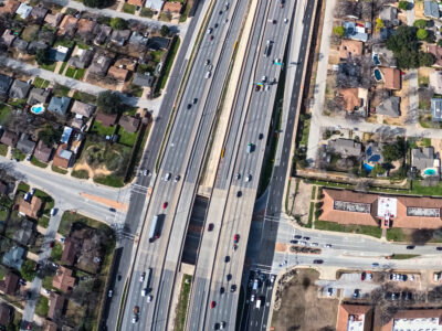 SH 121/183 at Forest Ridge Dr. looking west.