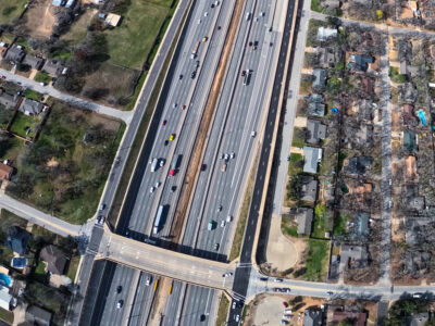 SH 121/183 at Hurstview Dr. looking west.