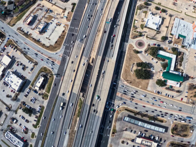 SH 121/183 at Precinct Line Rd. looking west.