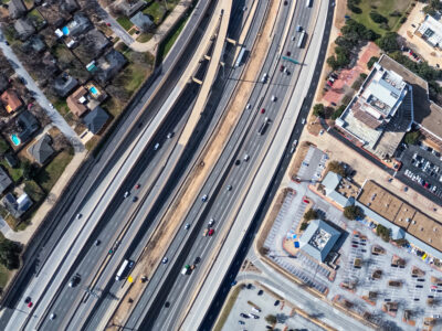 SH 121/183 west of Precinct Line Rd. looking west.