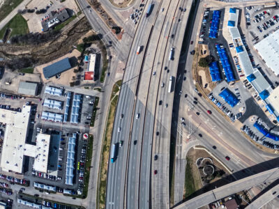 I-820 at Texas Blvd. 26 looking west.