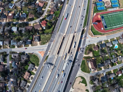 I-820 at Holiday Lane looking west.