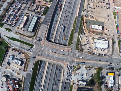 I-820 at Rufe Snow Dr, looking west.