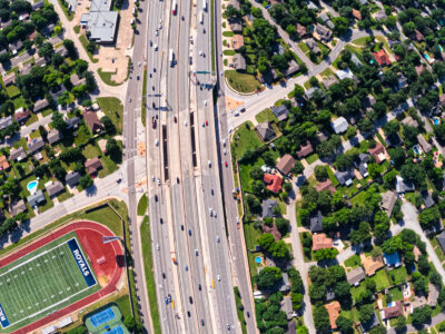 I-820 at Holiday Ln. looking east