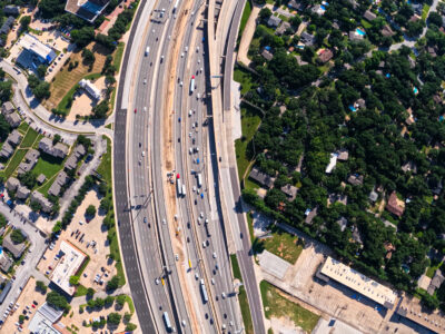 SH 121/183 between Bedford Euless Rd. and Precinct Line Rd. looking east 