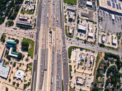 SH 121/183 at Precinct Line Rd. looking east