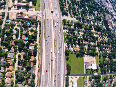 SH 121/183 at Norwood Dr. looking east