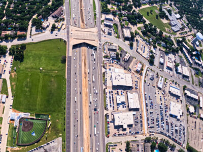 SH 121/183 at Brown Trail looking east