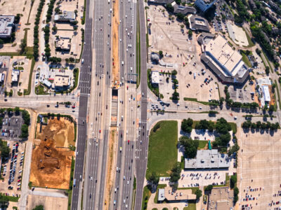 SH 121/183 at Central Dr. looking east