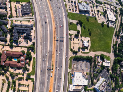 SH 121/183 between Central Dr. and the SH 121/183 split looking east