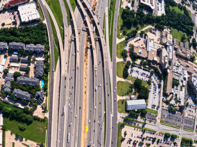SH 121/183 at the SH 121/183 split looking east 