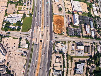 SH 121/183 at Central Dr. looking west