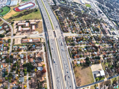 SH 121/183 at Norwood Dr. looking east