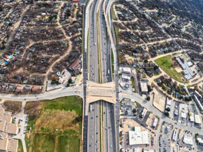 SH 121/183 at Brown Trail looking east