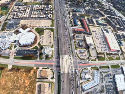 SH 183 at Industrial Blvd. (FM 157) looking east