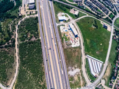 I-820 between Haltom Rd. and Denton Hwy. 377 looking east