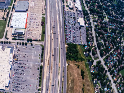 I-820 between Iron Horse Blvd. and Rufe Snow Dr. looking east