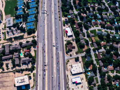 I-820 between Rufe Snow Dr. and Holiday Ln. looking east