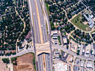 SH 121/183 at Brown Trail looking east