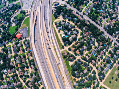 SH 121/183 between Brown Trail and Bedford Rd. looking east
