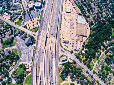 SH 121/183 at Bedford Rd. looking east