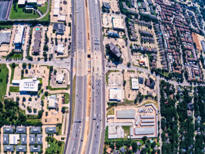SH 121/183 at Forest Ridge Dr. looking east