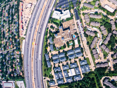 SH 121/183 between Forest Ridge Dr. and Bedford Rd. looking west