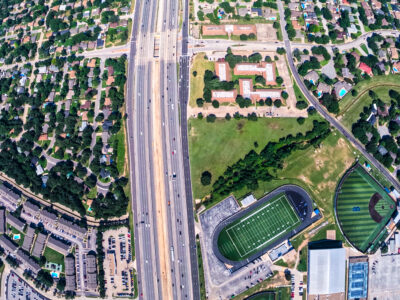 SH 121/183 at Norwood Dr. looking west