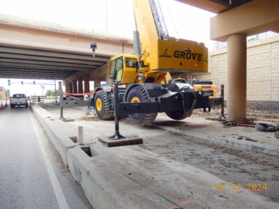 SH 121/183 works at Central Dr. 