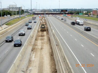 I-820 between Haltom Rd. and Denton Hwy. 377 looking east