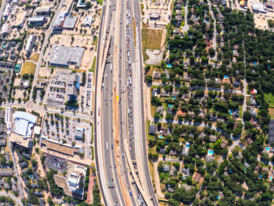 SH 121/183 between Bedford Euless Rd. and Precinct Line Rd. looking east