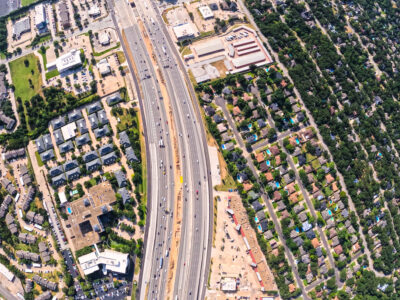 SH 121/183 between Bedford Rd. and Forest Ridge Dr. looking east