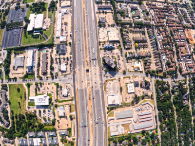 SH 121/183 at Forest Ridge Dr. looking east