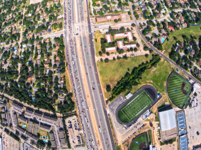  SH 121/183 at Norwood Dr. looking west